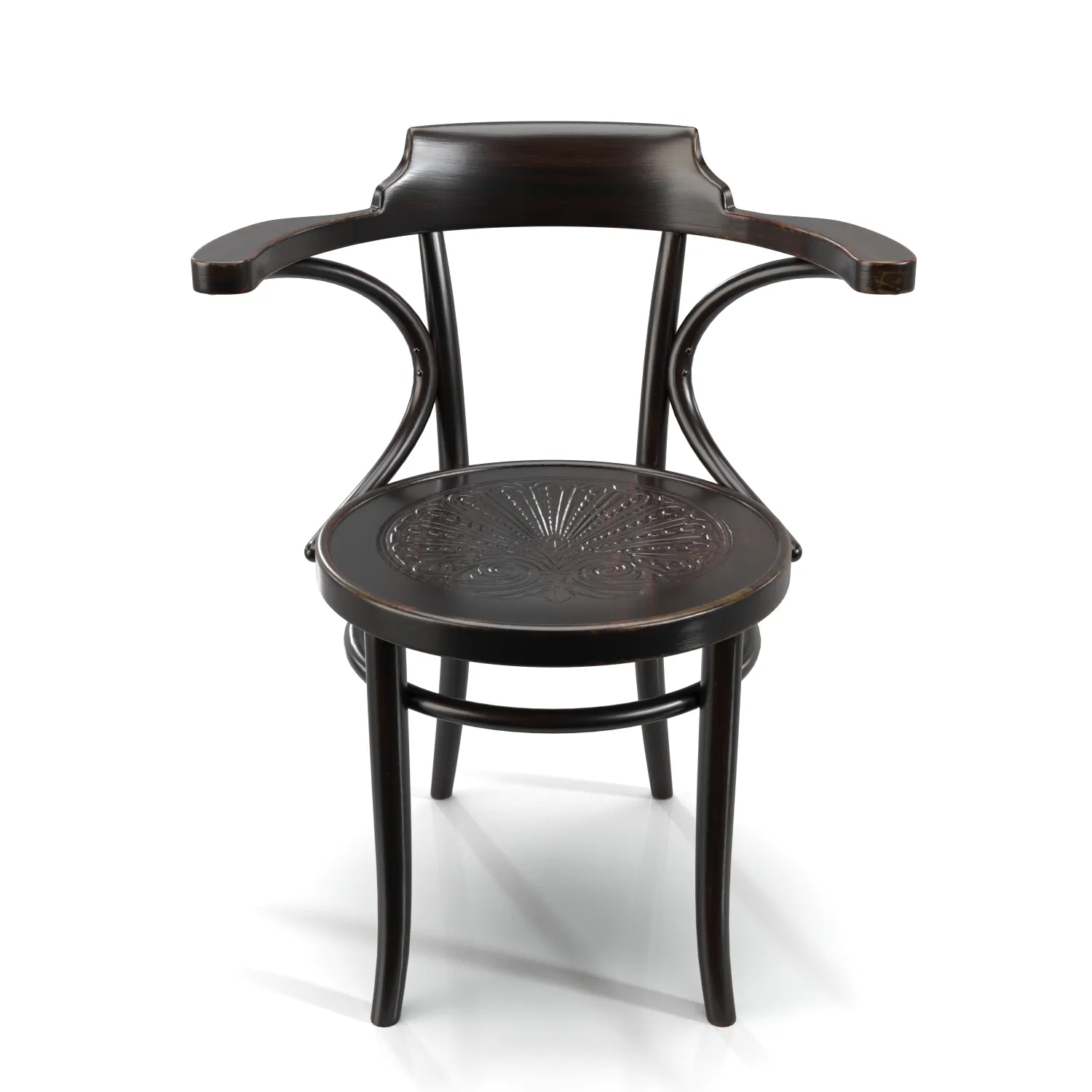 Polish Thonet Bentwood Chair PBR 3D Model_04